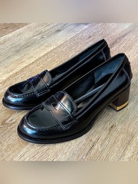 Tory Burch Classic Heeled Loafer Perfect Black Leather Women’s US 6 (New No Box)